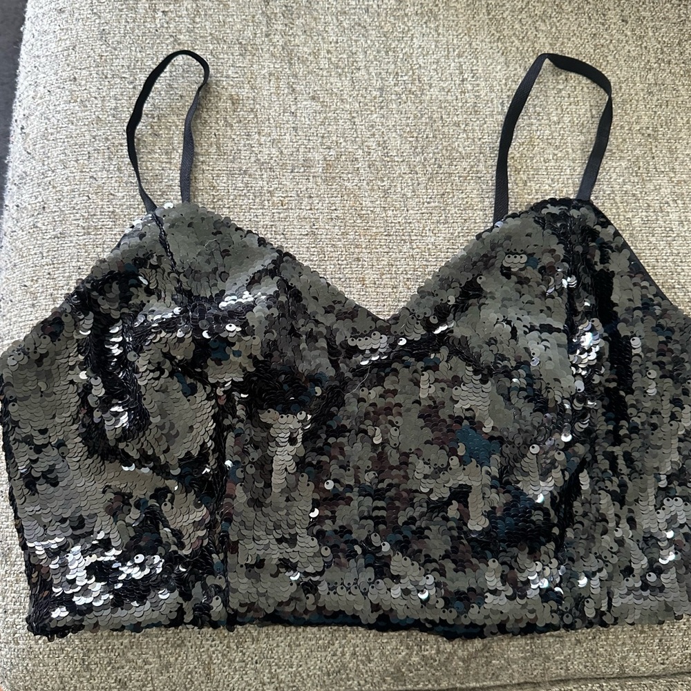 Guess Black Sequin Camisole